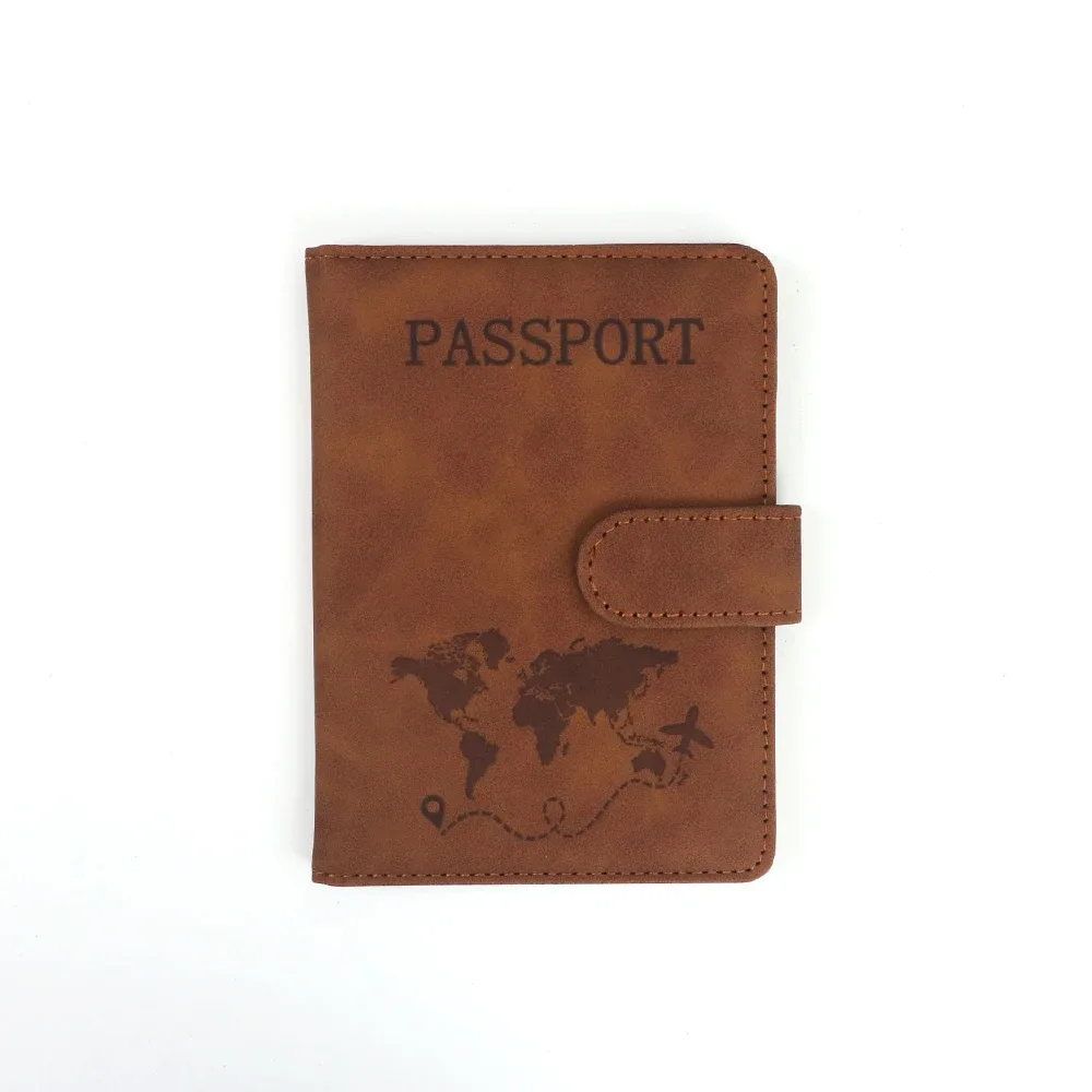 étui de transport multifonctionnel personnalisé en pu avec fermeture magnétique rfid pour passeport, carte sim, carte, billet, organiseur de documents