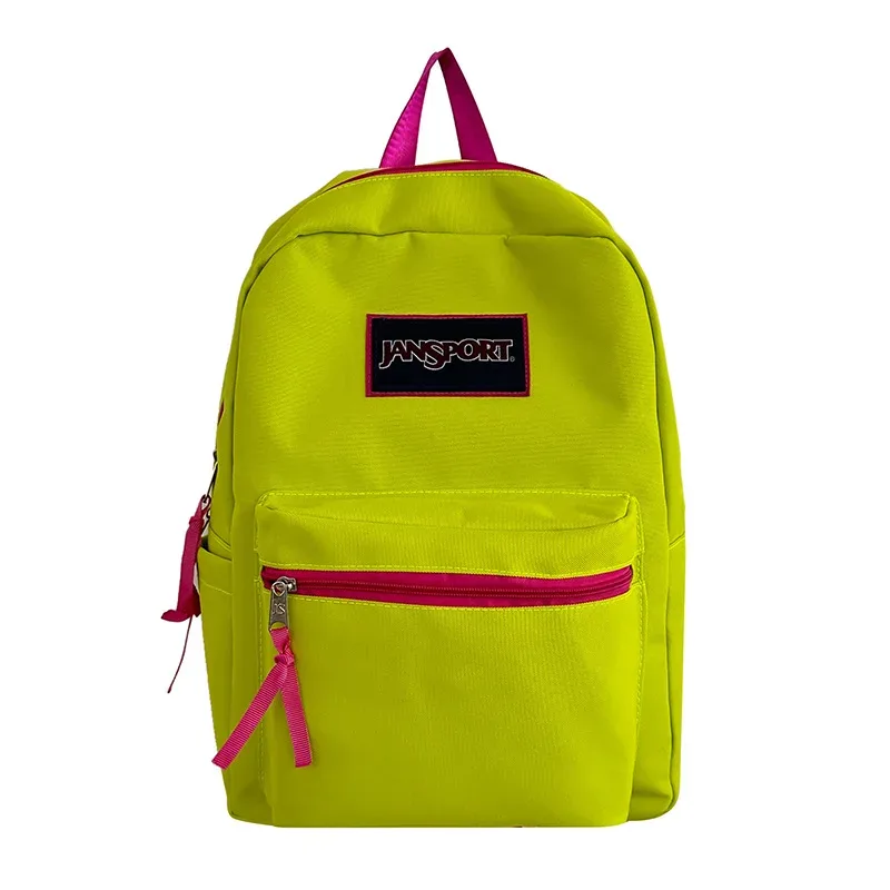nouveau sac à dos grande capacité unisexe, couleur unie simple, pour le campus et les voyages, haute valeur esthétique, sac à dos à double bretelle pour hommes et femmes