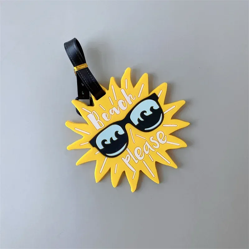 accessoires de voyage étiquettes d'embarquement de bagages créatives étiquette de bagage dessin animé animal gel de silice valise id addres support étiquette portable