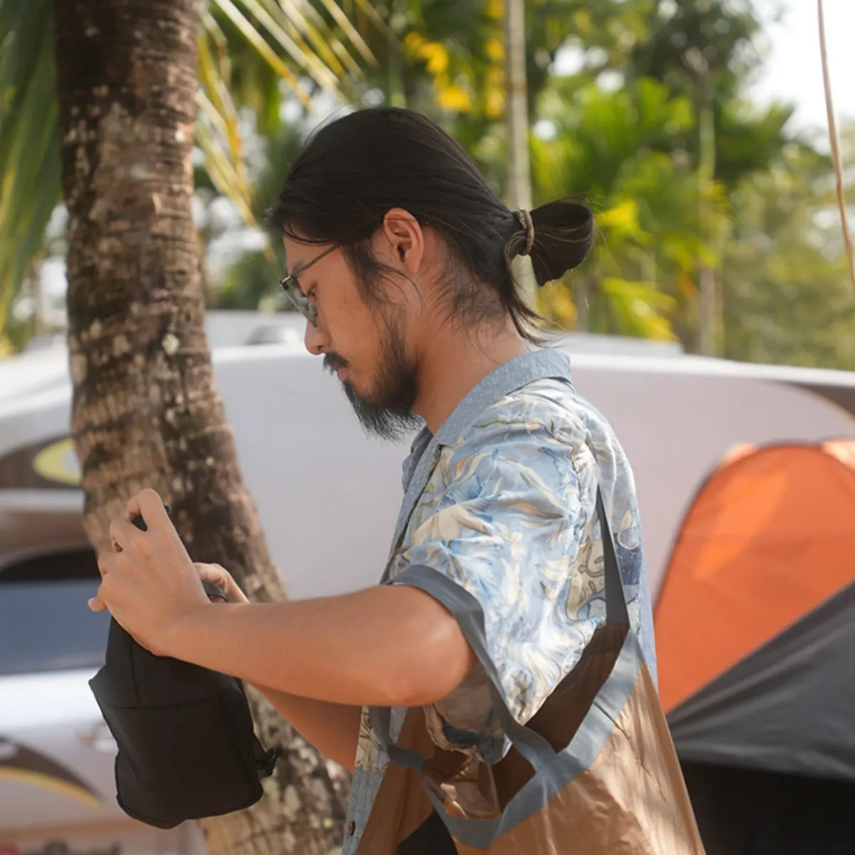 sac de shopping multifonctionnel imperméable en nylon, pliable, portable, pour les voyages en plein air, grande capacité, sac bandoulière, sac fourre-tout