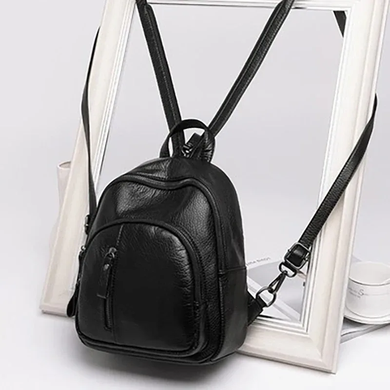 nouveau sac à dos antivol en cuir pu souple pour femmes, sac à bandoulière vintage, mini sac à dos de voyage pour dames, sacs d'école pour filles