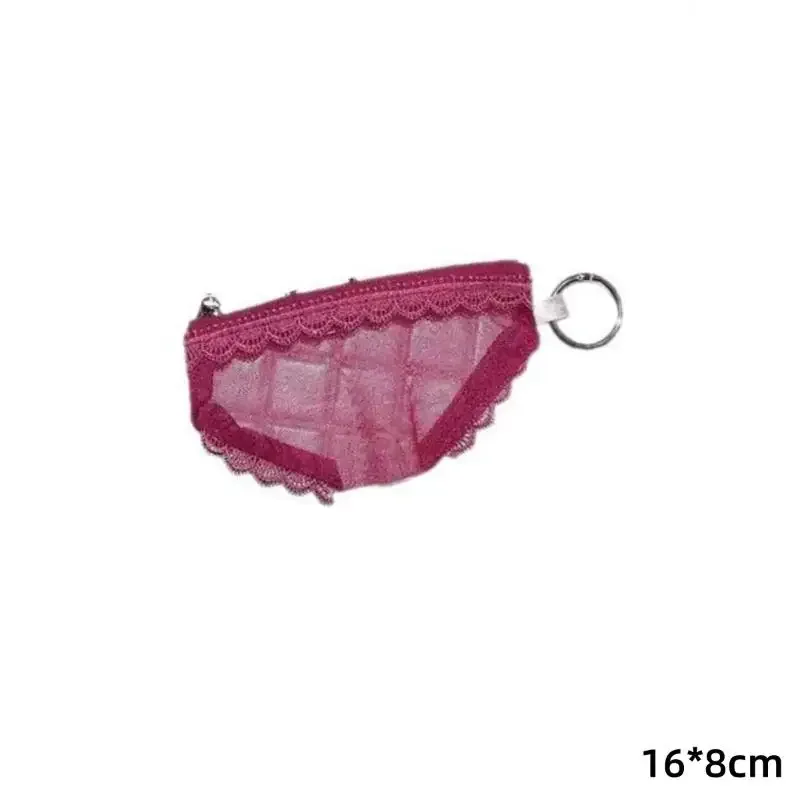 sac de rangement portable à fermeture éclair pour maquillage, inspiré des culottes en dentelle, pour une organisation facile des cosmétiques