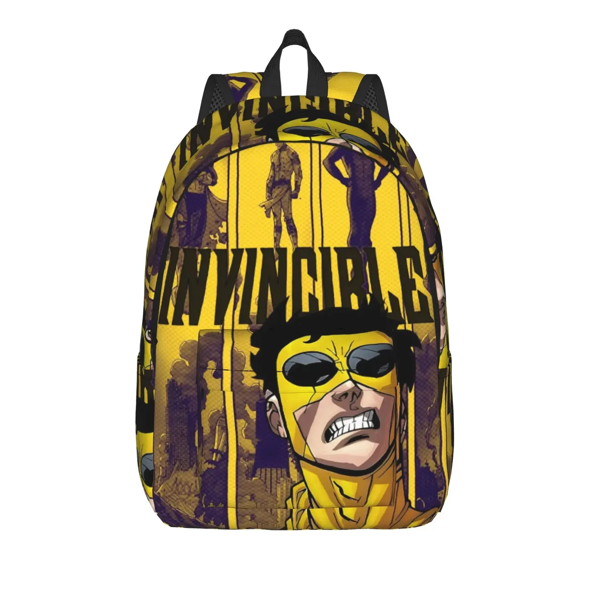 sac à dos invincibles comic pour hommes et femmes, sac à bandoulière pour ordinateur portable, durable, à la mode, pour lycée, randonnée, voyage
