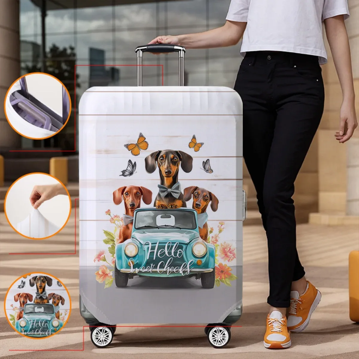 housse de protection pour bagages, élastique, imperméable, anti-poussière, pour valise de 18 à 32 pouces, accessoires de voyage