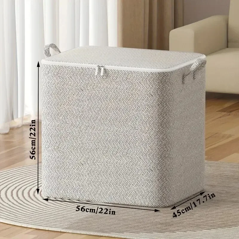 sac de rangement domestique de grande capacité, matériau non tissé, organisateur de garde-robe de placard pouvant être utilisé pour les vêtements de couette et les jouets 1 pièce