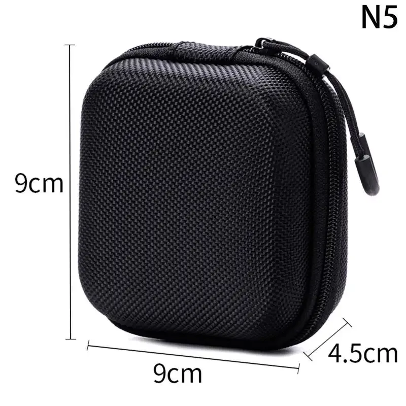 mini étui de rangement rigide en eva, organisateur portable pour petits accessoires électroniques, sac de transport pour voyage, noir