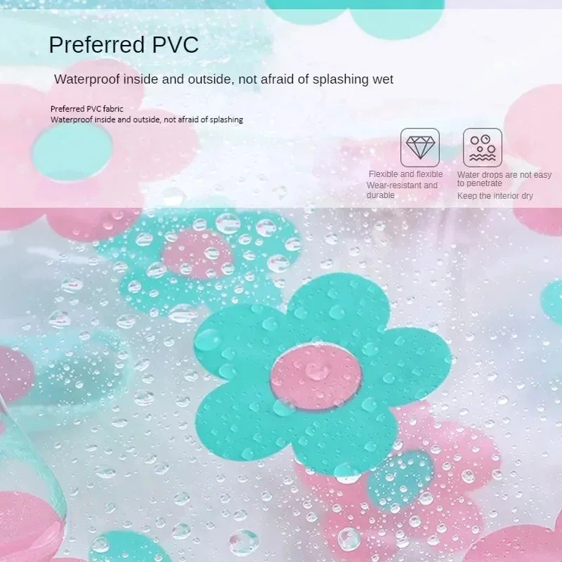 sacs de maquillage transparents en pvc, sacs cosmétiques imperméables à fleurs pour femmes, pochettes de rangement pour voyage, toilette et douche