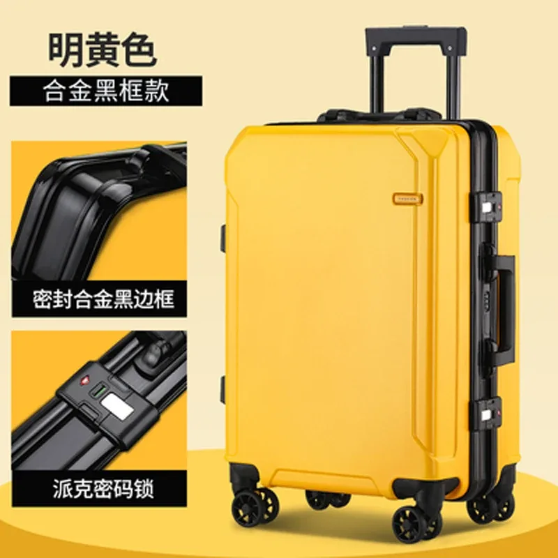 nouvelle tendance de la mode : valise à roulettes en aluminium de 26 et 28 pouces pour hommes et femmes, valise cabine de 20 pouces, bagage de voyage de 24 pouces