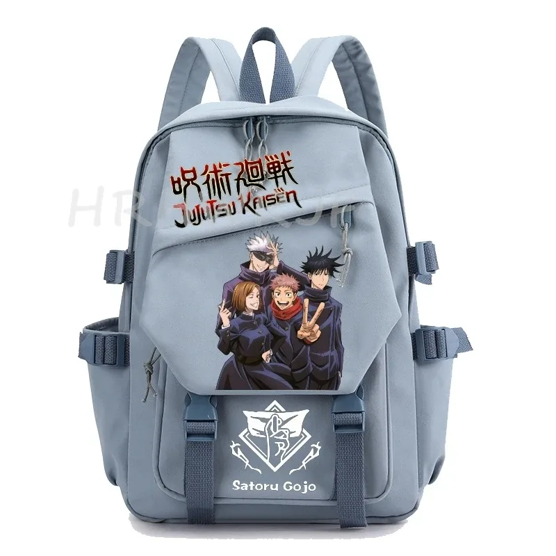sac à dos anime jujutsu kaisen gojo satoru, grande capacité, pour ordinateur portable, école, voyage, pour femmes et hommes, mochilas décontractées