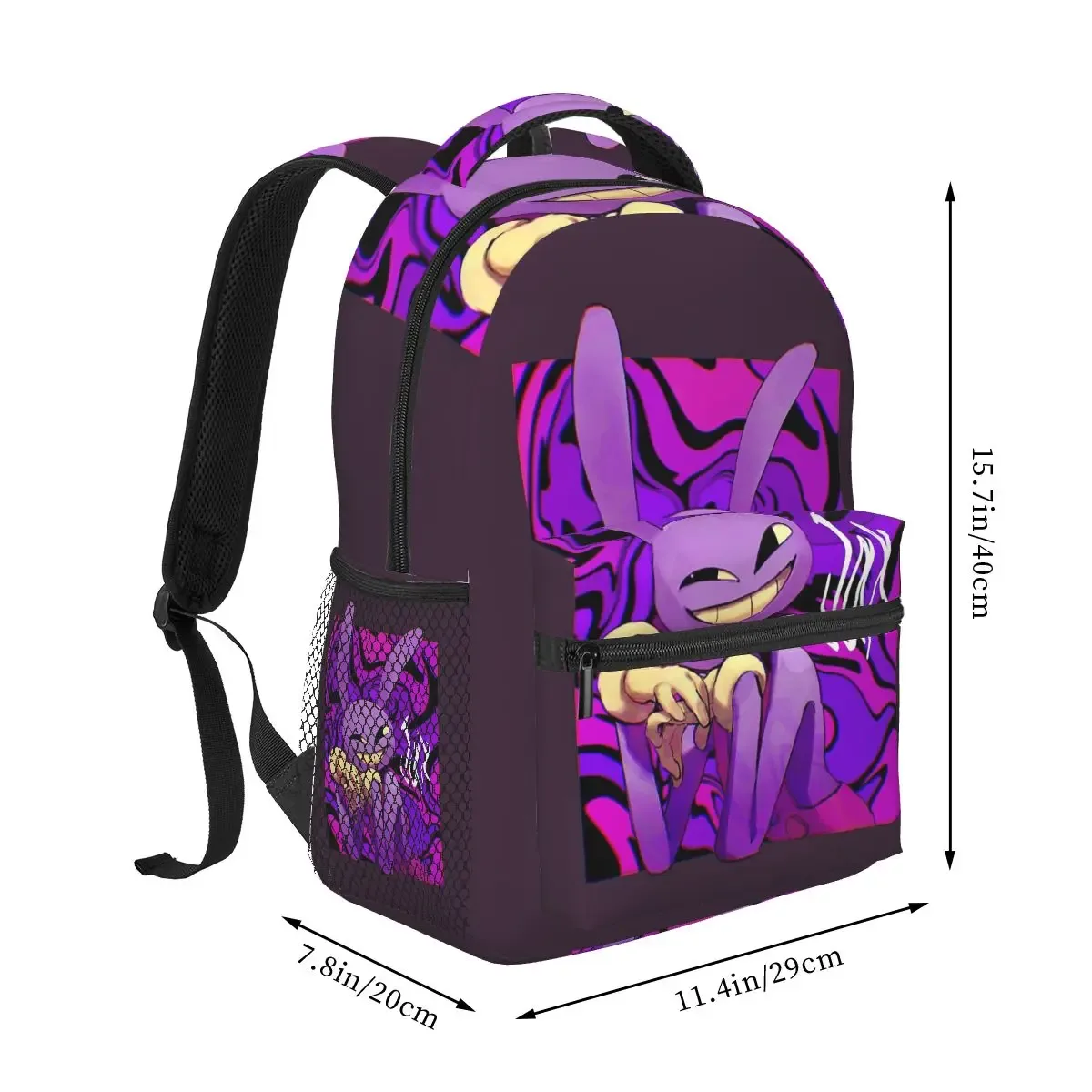jax the amazing digital circus fanart animation series sacs à dos pour garçons et filles, sacs d'école pour étudiants, sac à dos pour ordinateur portable, sac à bandoulière