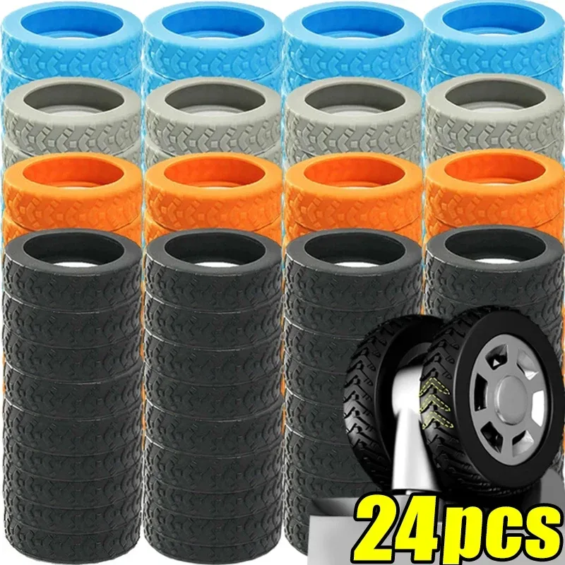 2-24 pièces protège-roues de valise en silicone, couvre-roues anti-bruit pour bagages de voyage, accessoires