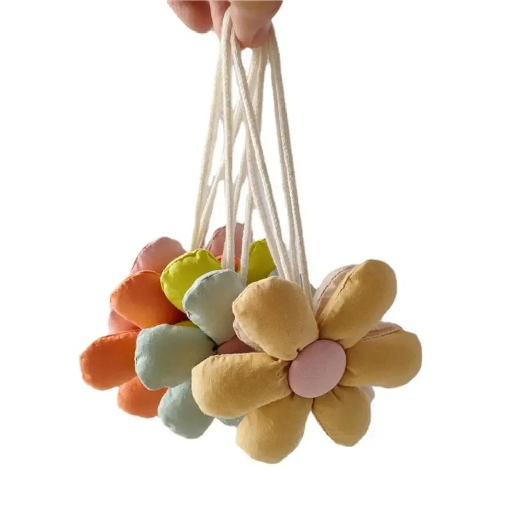 pendentif de sac en tissu à motif floral, breloques pour sac, accessoires assortis, décoration de sac à dos tendance, lanière florale rembourrée de style coréen pour fille.