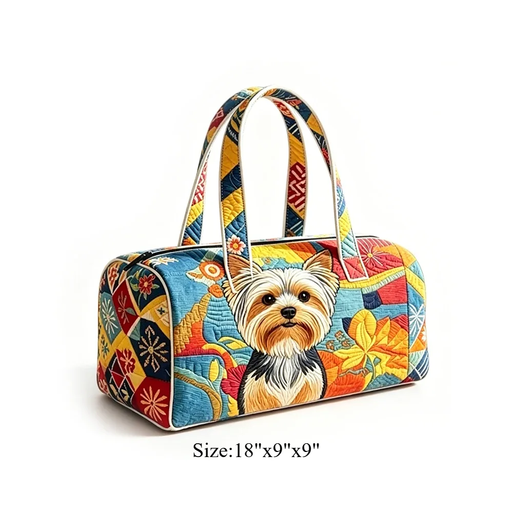 sac matelassé floral vintage style bohème pour femme, sac de voyage artistique pour halloween, sac de week-end pour amoureuses des animaux, sac de nuit