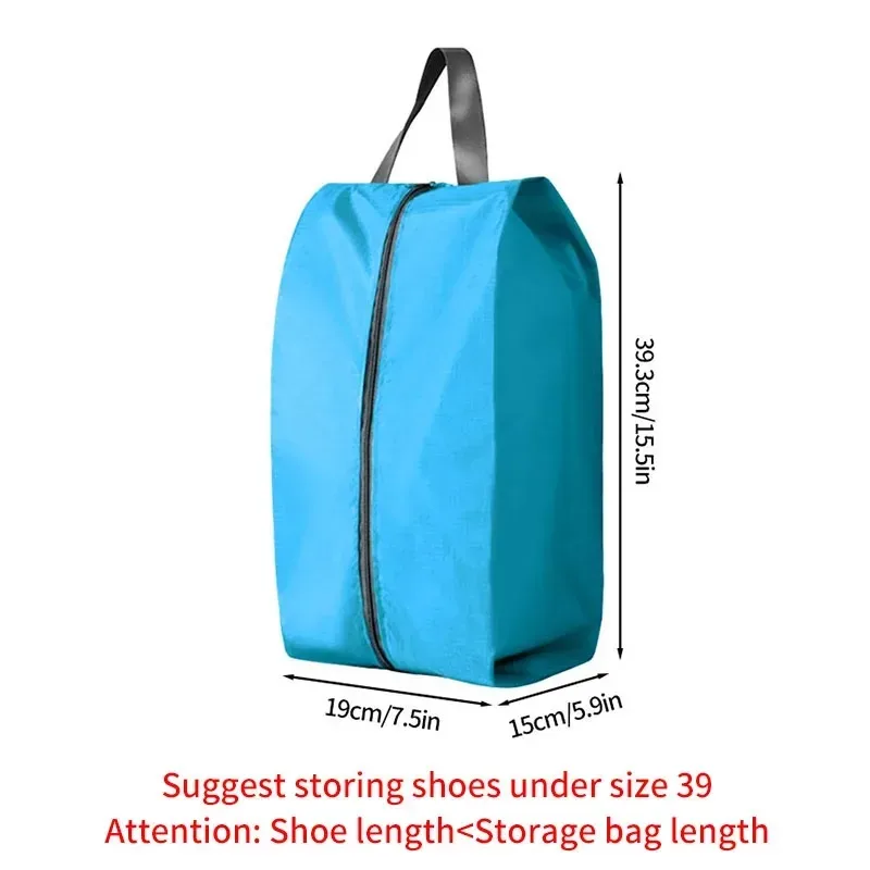 sac de rangement pour chaussures oxford, 1 pièce, avec fermeture éclair, pochette de rangement de voyage portable pour la plage, la natation, le camping
