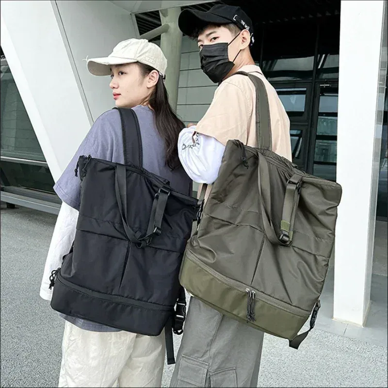femmes et hommes sac à dos grande capacité unisexe sacs à dos en nylon sac de sport étanche tendance sacs d'école portable loisirs voyage sac à main