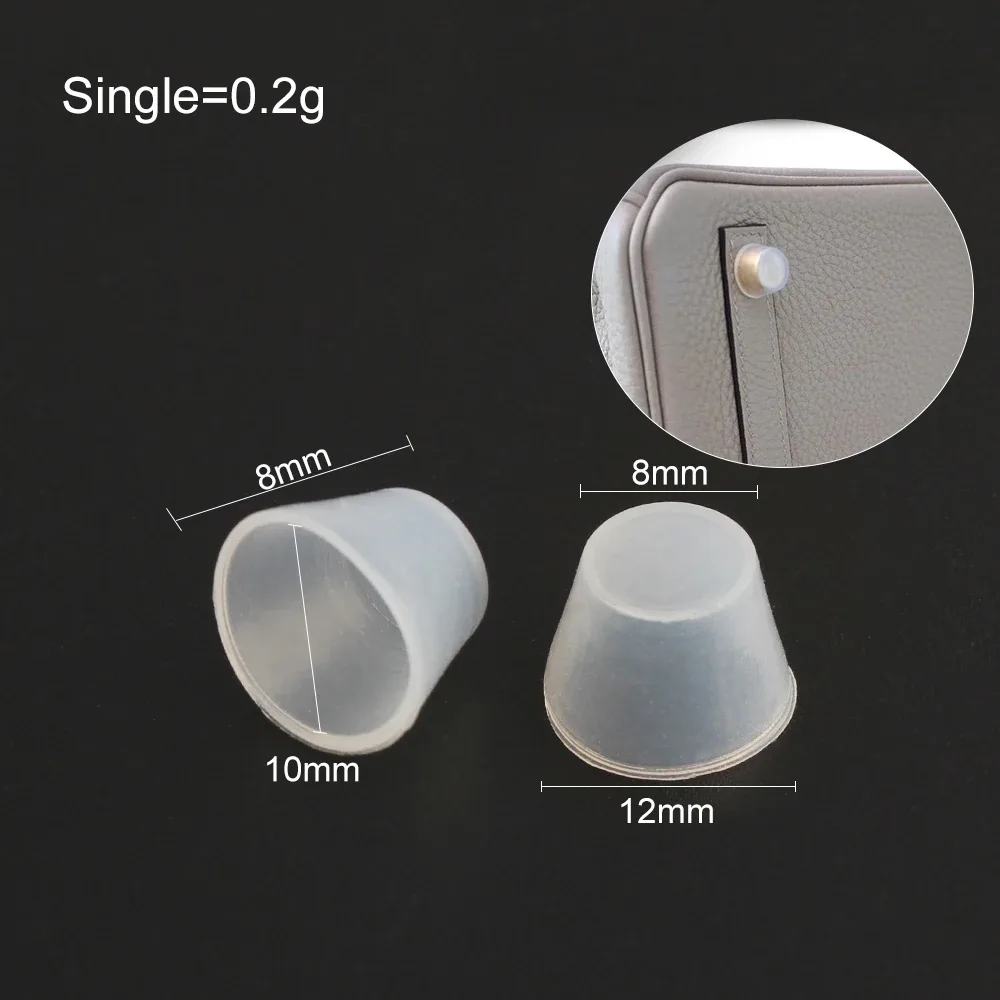 20 pièces/50pcs sac bas pied clou serrure siège housse de protection anti-dérapant résistant à l'usure portefeuille sac à main bas couverture en silicone