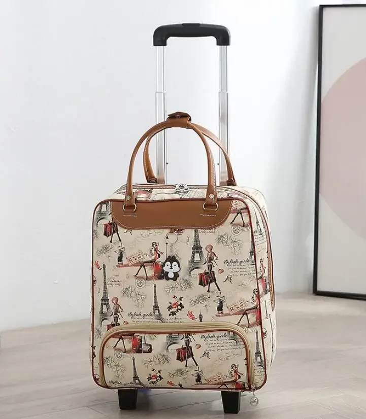 sac à roulettes de voyage pour femme, valise à roulettes, bagage à roulettes, marque, 20 po