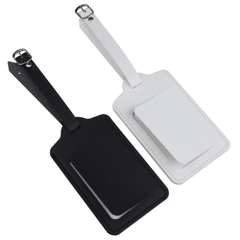 Zoukane-Étiquette de valise en cuir, pendentif de sac à main, accessoires de voyage portables, étiquettes d'adresse d'identification de nom