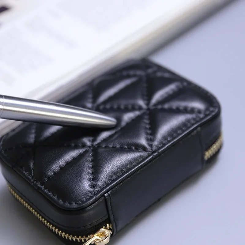 boîte à rouge à lèvres carrée de voyage, étui de rangement de maquillage en cuir véritable avec miroir, bâtons à lèvres, support en cuir, sac à cosmétiques, 2021