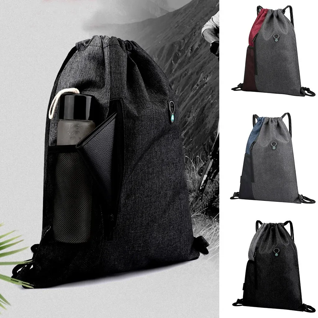 sac à dos d'affaires pour hommes, paquet de sport, sacs unisexes à la mode, sac à dos de voyage en corde, mini sacs à dos de plage décontractés pour adolescents en cuir