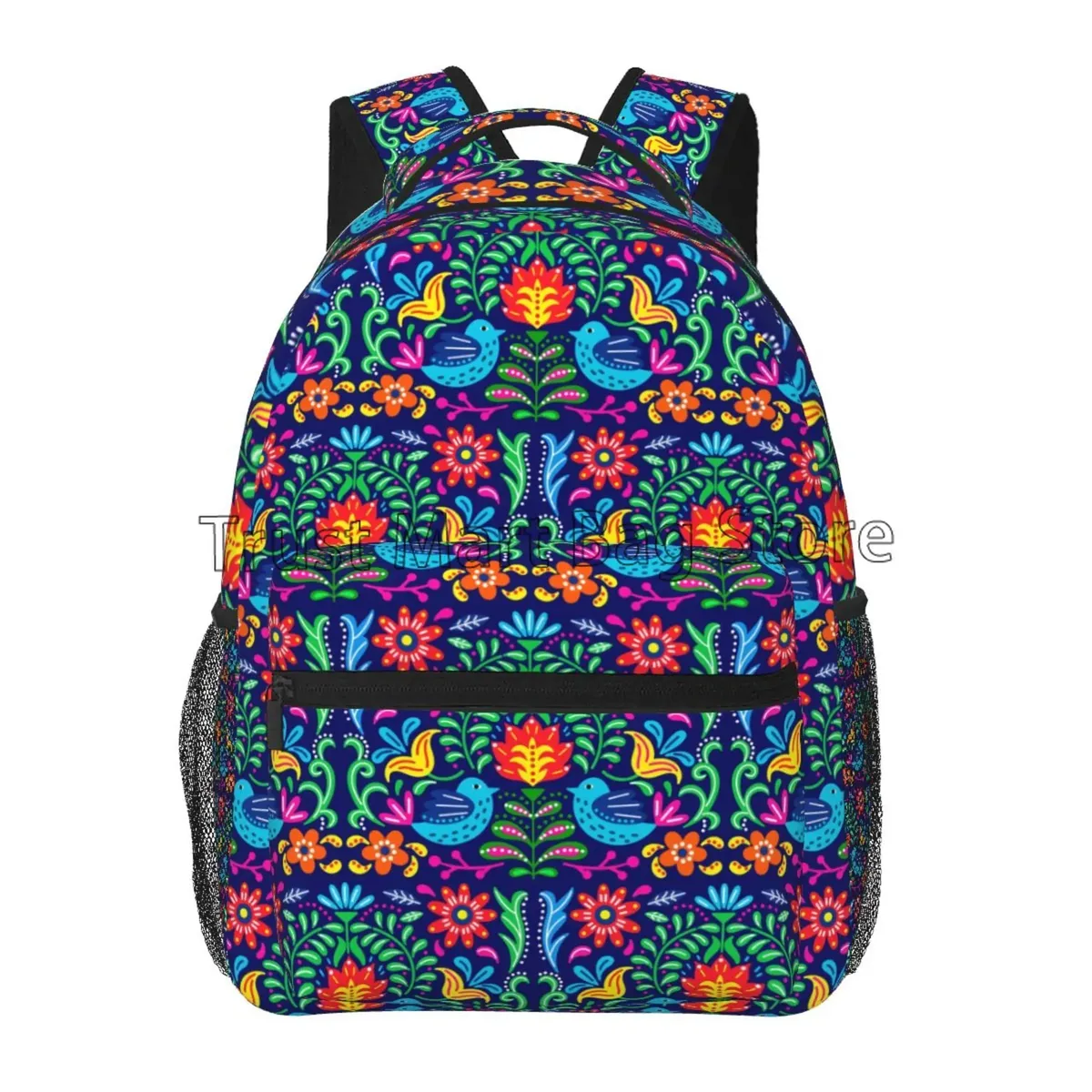 sacs à dos à fleurs mexicaines, motif ethnique, personnalisés, légers, décontractés, pour ordinateur portable, randonnée, salle de sport, voyage, sac à dos pour femmes