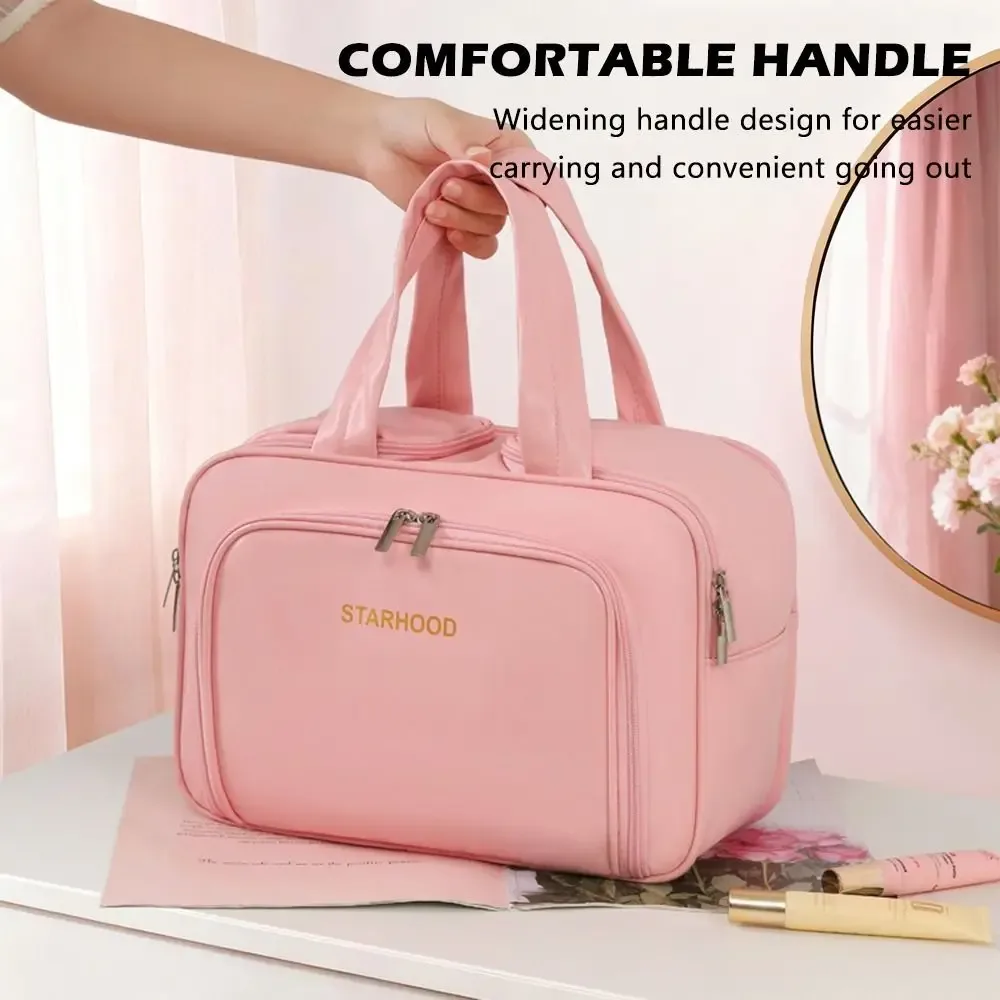 sac à cosmétiques de grande capacité, trousse de toilette portative étanche, organisateur de maquillage multi-compartiments, sac de rangement de maquillage
