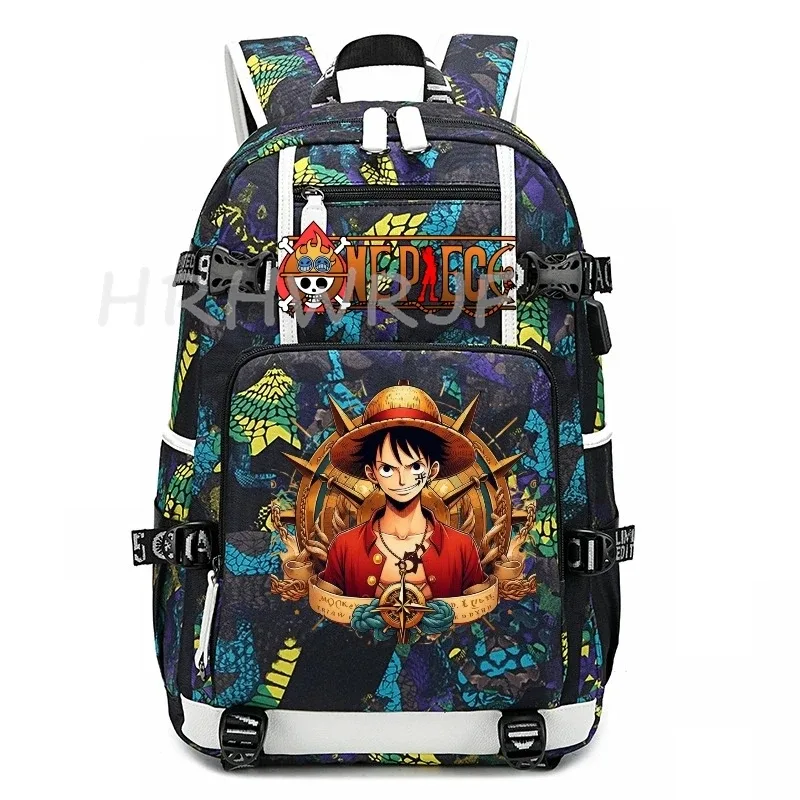 sac à dos one piece monkey d luffy, simple, grande capacité, pour le sport, les voyages, les loisirs, l'école, pour ordinateur portable, unisexe, mochila de voyage