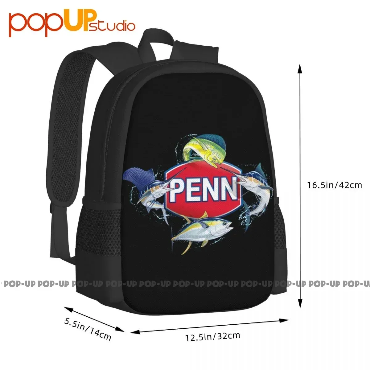 penn outils de pêche ligne moulinets tiges sac à dos grande capacité école art impression 3d sacs d'impression pour voyage