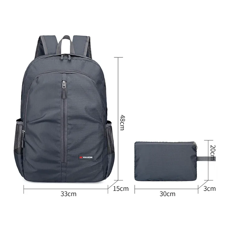 sac à dos d'extérieur pliable, bretelles réglables pour l'extérieur, la randonnée, la course et les courts voyages, adapté aux femmes, équipement de randonnée