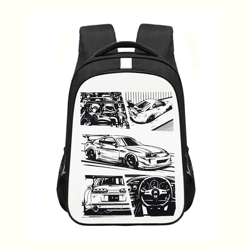 sac à dos imprimé voiture de course jdm pour hommes et femmes, moteur turbo, sac à dos pour enfants, sacs d'école pour adolescent, sac à dos pour ordinateur portable, sac de voyage, japon