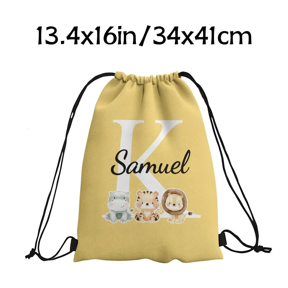 sac à dos personnalisé durable - sac à cordon avec initiales personnalisées, texte/message diy, sac à livres, cadeaux de fête d'anniversaire, cadeau de noël