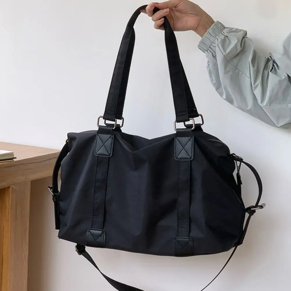 sac de voyage simple et imperméable, grande capacité, sac de sport en nylon pour les trajets quotidiens, sac fourre-tout décontracté et simple pour le quotidien