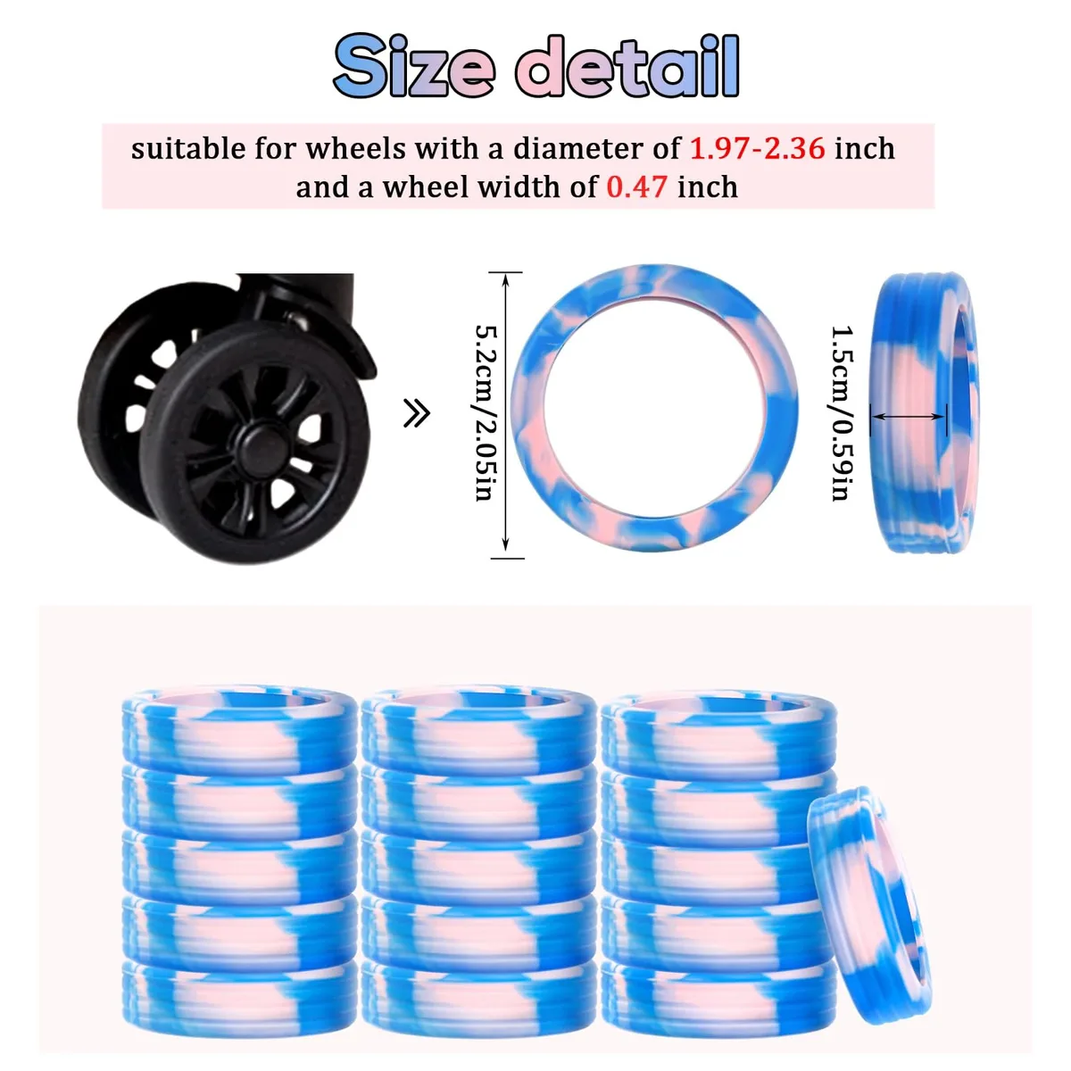 couvre-roues de bagages en silicone, 4-40 pièces, couvre-roues de valise, protecteur de roue de bagages, accessoires robustes et résistants au bruit
