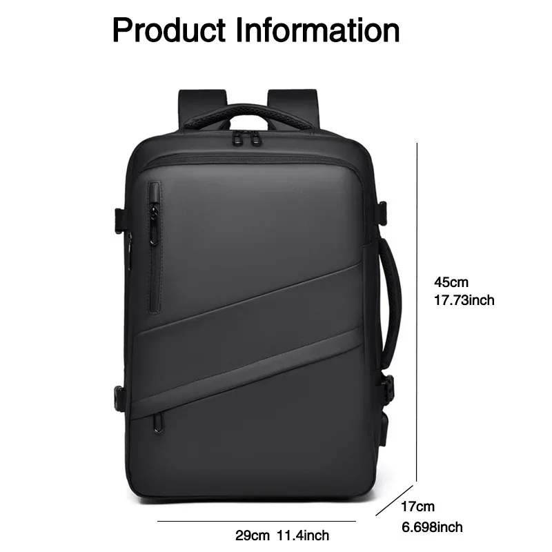 sac de voyage, sac à dos grande capacité, sac à dos extensible pour voyage d'affaires, sac à dos, sac de cabine pour hommes d'affaires