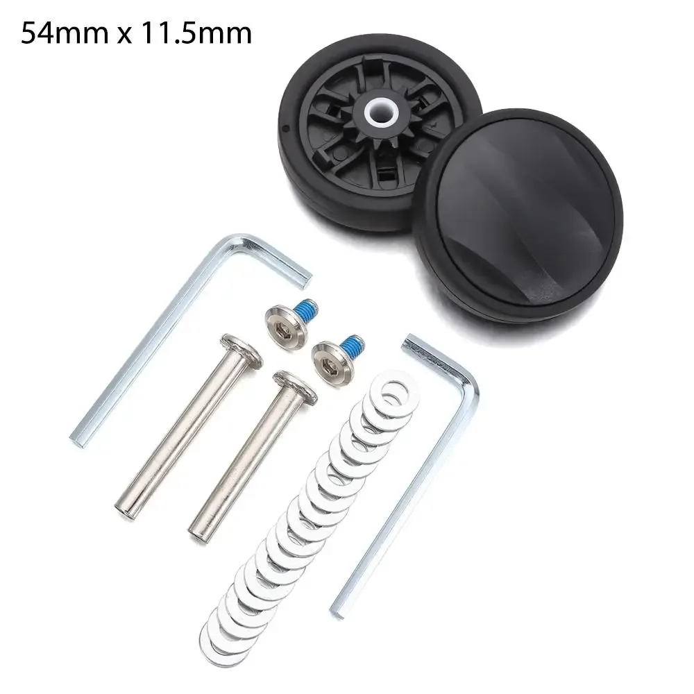 pièces de valise portables, essieux de remplacement de roues de valise avec vis, roues de bagages de voyage, roues de remplacement, accessoires de bagages