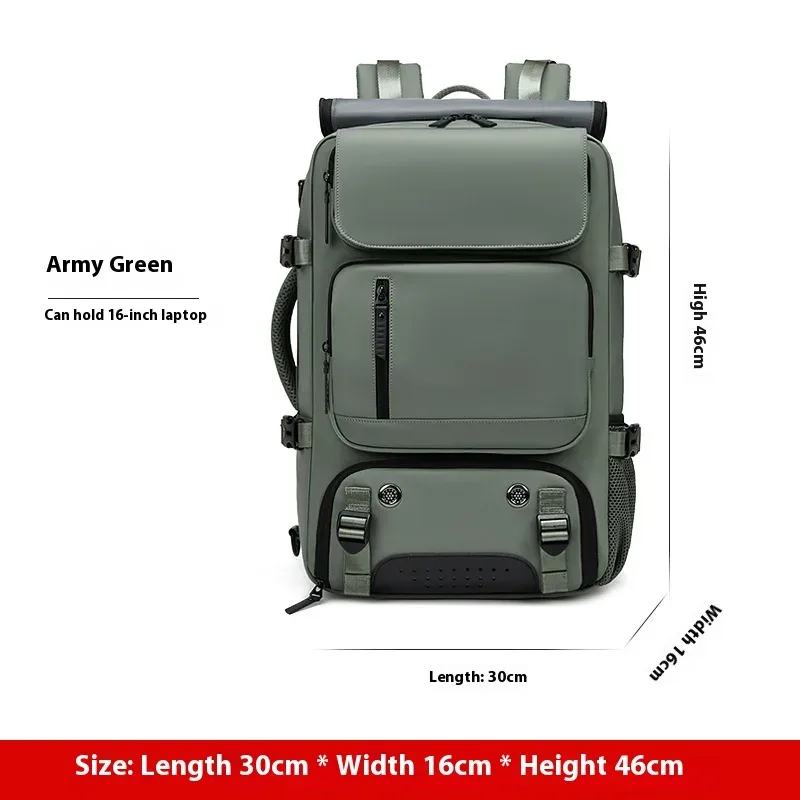 grand sac à dos de voyage, sac à dos embarquable, chargement usb, étanche, sac à dos de voyage extérieur, compartiment à chaussures indépendant