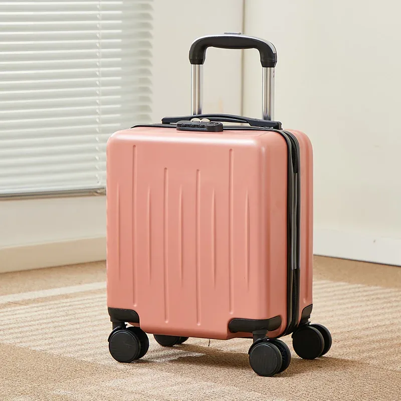 valise de voyage unisexe à roulettes pc, 14 pouces, haute qualité, à la mode, abs, mini valise d'embarquement, petite main, lu