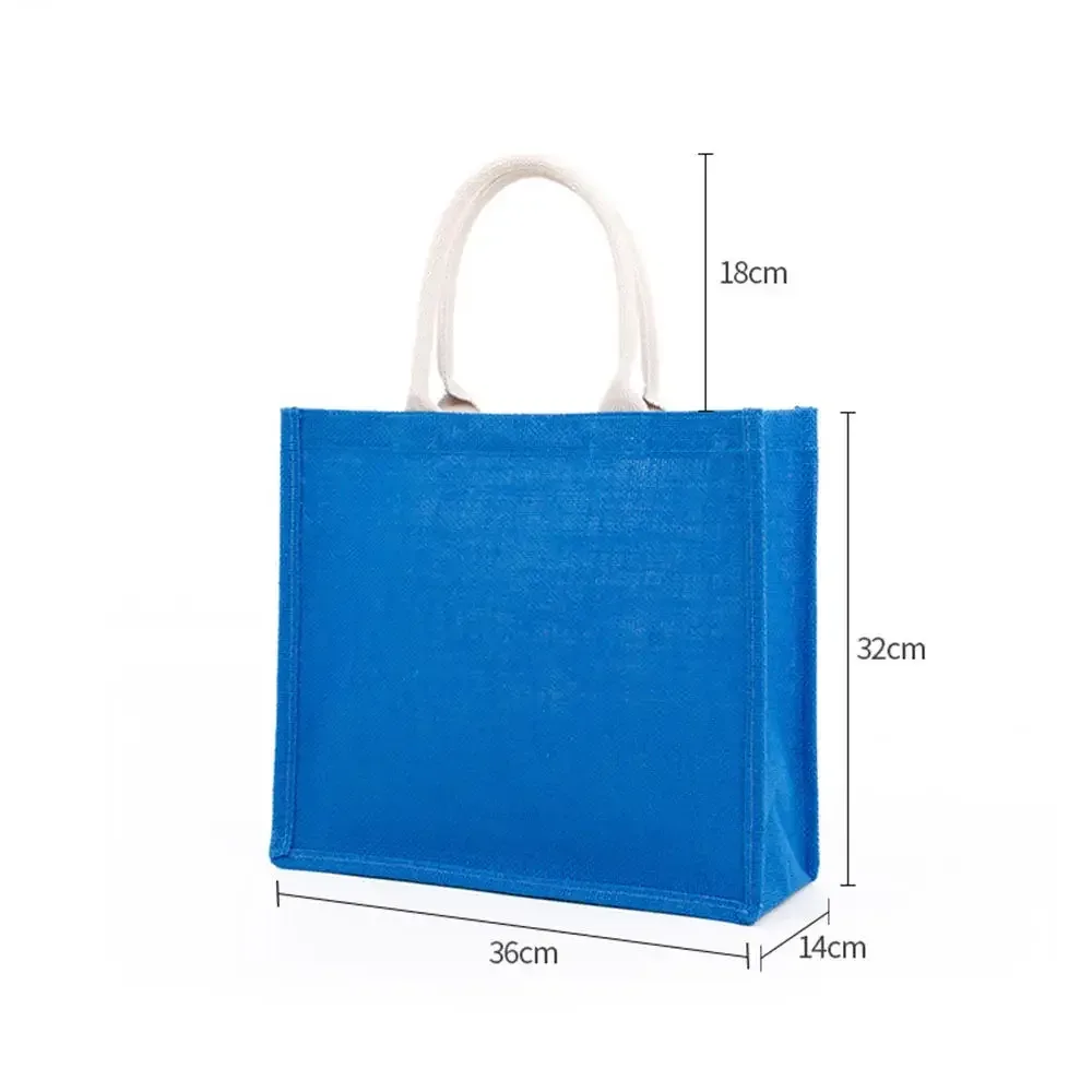 sac fourre-tout en toile de jute imperméable vintage, sacs en bambou, sac à main beige décontracté de grande capacité, sacs de plage portables, sacs d'évaluation de voyage