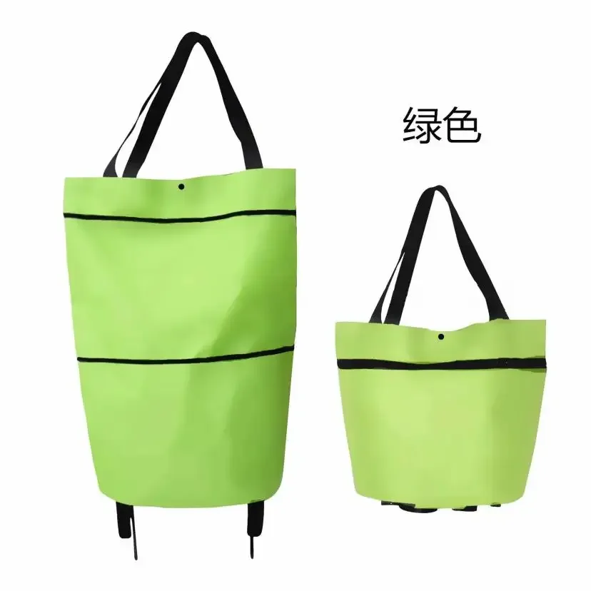 chariot de courses en tissu oxford, sacs multifonctionnels portables, sac fourre-tout pliable en toile, sac d'épicerie réutilisable, moderne et simple