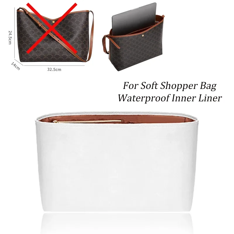 Doublure de rangement intérieure en nylon et papier Dupont pour sac de shopping souple, insert antidérapant pour sac, organisateur de sac léger et résistant aux rayures