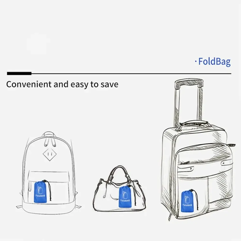 Sac à dos pliable avec cordon de serrage, sac de rangement, fermeture éclair, grande capacité, léger, en nylon, sac d'école, sac à bandoulière, unisexe