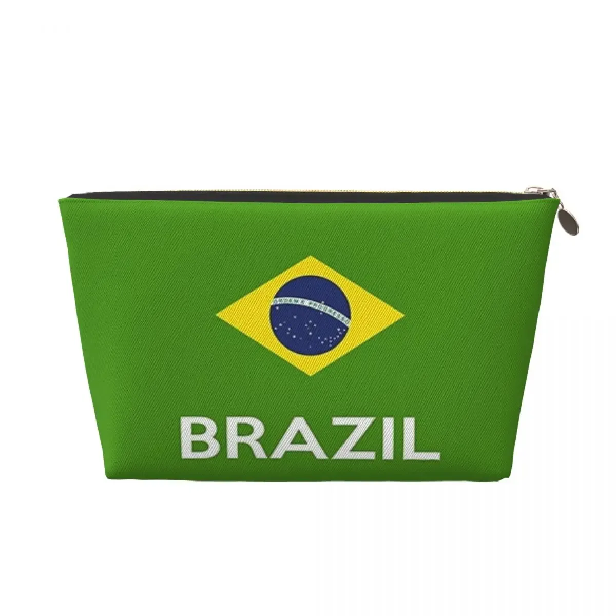 drapeau national du brésil (4) sac à cosmétiques pour femmes, pochette de rangement de maquillage de voyage, boîte de rangement de toilette, kit dopp