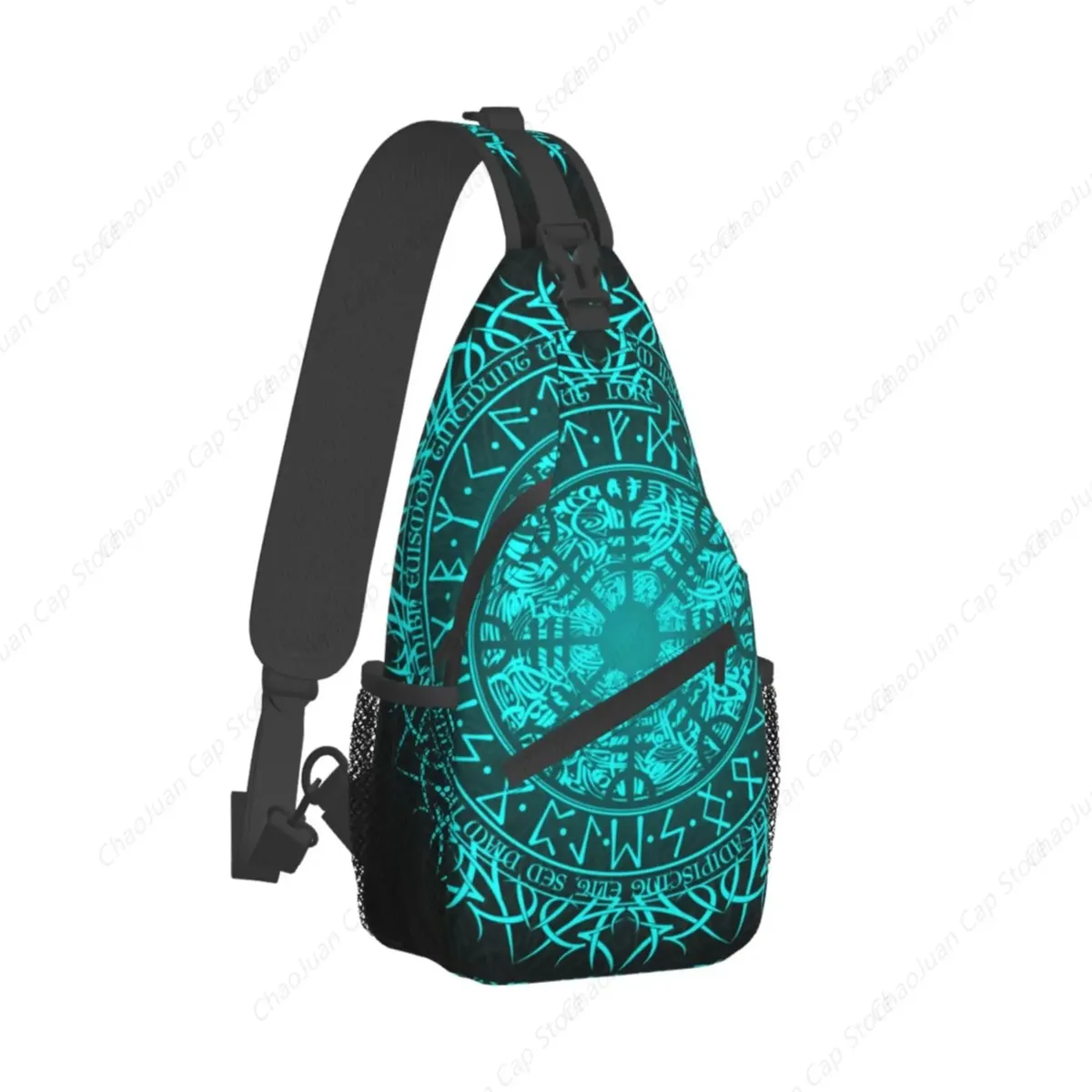 bleu viking végétarien boussole fronde sac à dos sac pour femmes hommes poitrine sac à dos sac à dos à bandoulière pour voyage sport