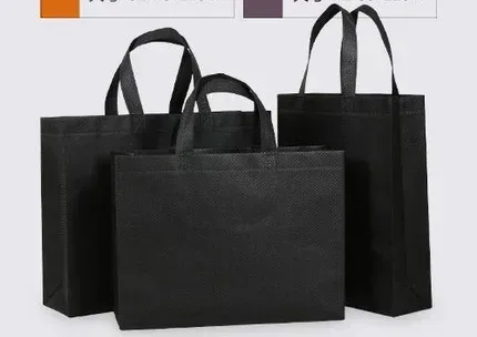 lot de 20 sacs fourre-tout non tissés, sac de shopping durable et écologique avec poignées pour les courses, possibilité d'impression personnalisée du logo.