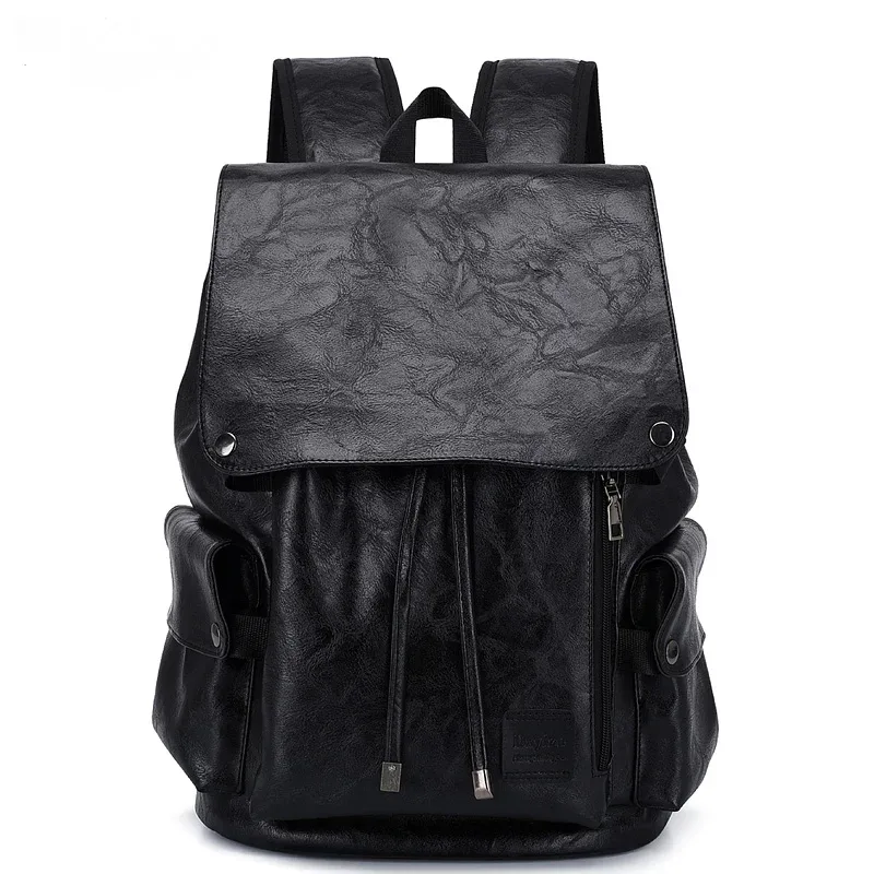 Nouvelle mode en cuir souple sac à dos décontracté pour adolescent garçons hommes voyage sac d'école décontracté sac à dos Preppy collège Mochila mâle