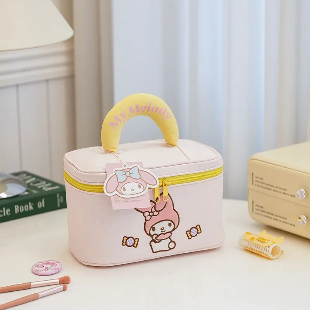 trousse de toilette portable imperméable de grande capacité, un incontournable pour les filles, sac de rangement kitty, organiseur de soins de la peau pour dortoir étudiant