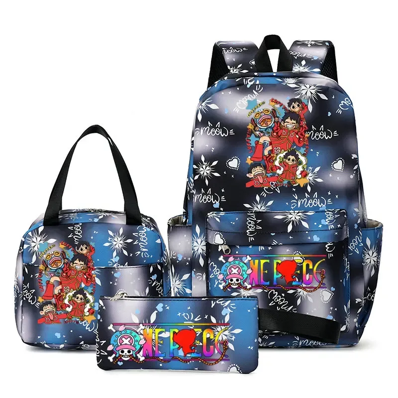 sacs à dos one piece pour femmes et hommes, sac d'école grande capacité, sac à dos imprimé, sac de voyage, sac à dos pour homme, mochila, lot de 3