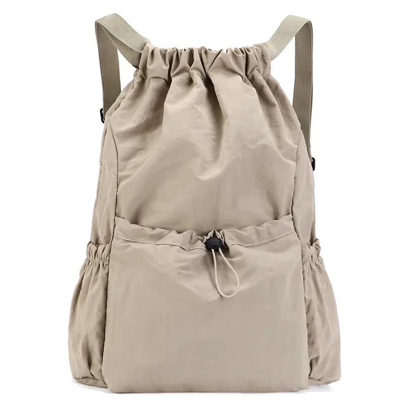 sac à dos léger et tendance avec cordon de serrage : sac de sport imperméable de grande capacité pour l'école, les livres, les activités de plein air, les voyages