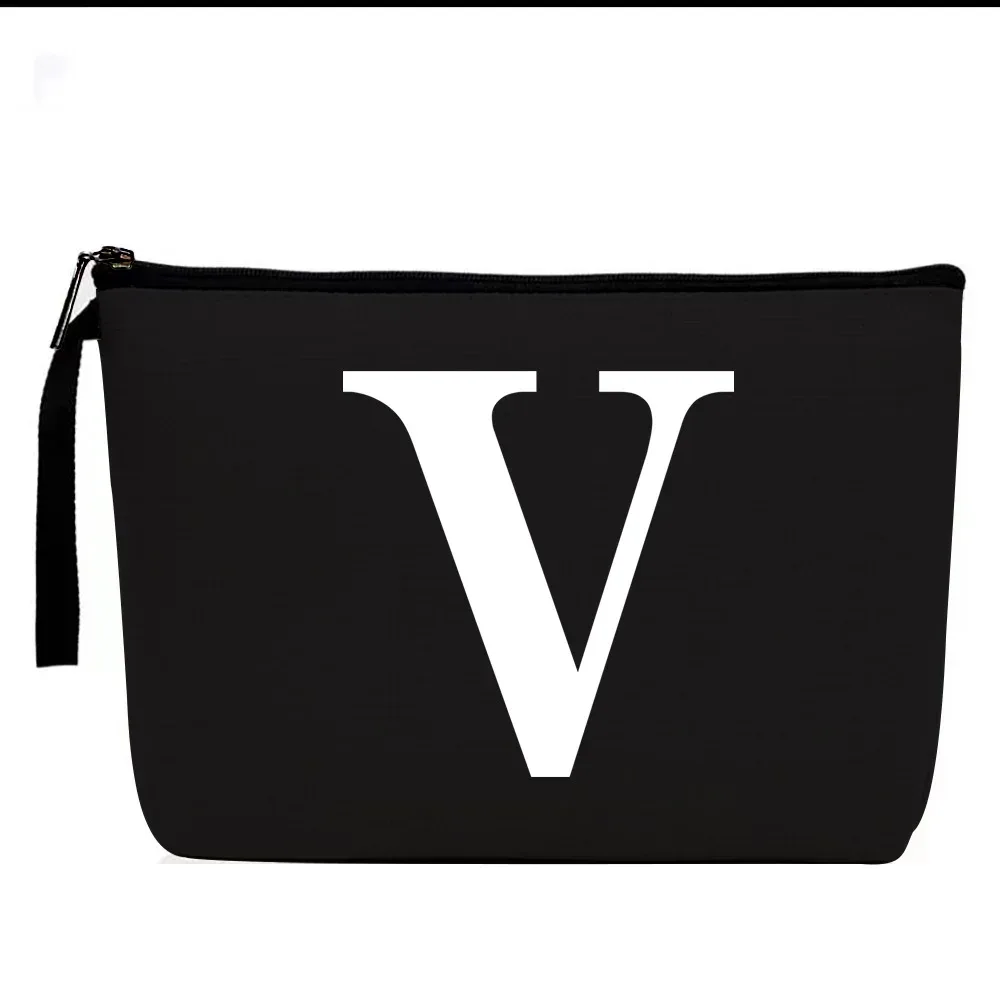 sac à cosmétiques à motifs de lettres, trousse de maquillage, organisateur d'articles de toilette, pochette de rangement de lavage, étui de maquillage pour cadeaux de mariage