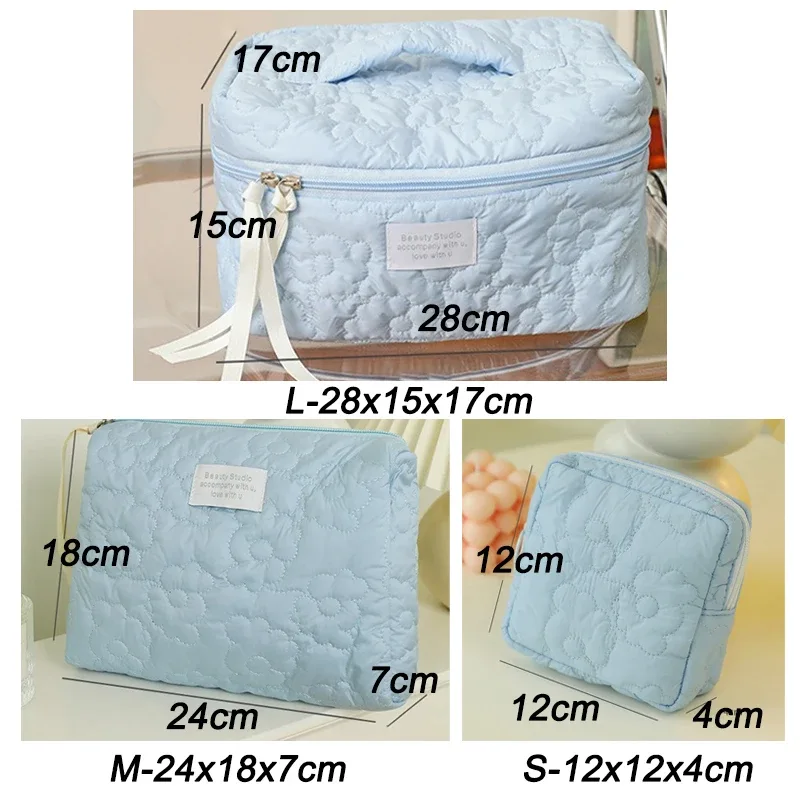 nouveau motif de fleur femmes sac de maquillage portable articles de toilette organisateur cosmétique sac à fermeture éclair femme voyage pochette de lavage grande capacité